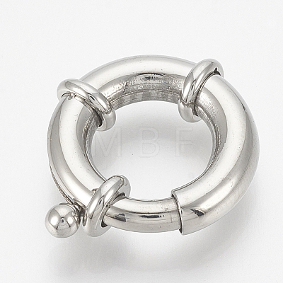 304 Stainless Steel Spring Ring Clasps STAS-T033-04-1