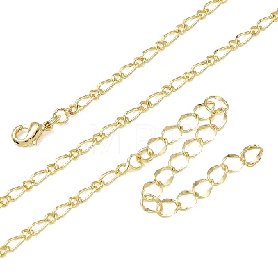 2.5MM Brass Figaro Chain Necklaces for Women KK-CBA4FD4-11G-1