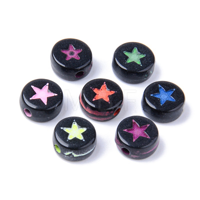 Opaque Black Acrylic Beads MACR-S273-44-1