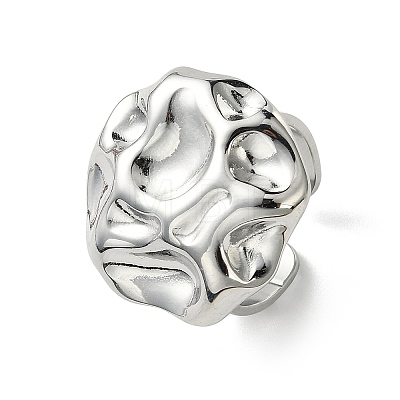 304 Stainless Steel Cuff Open Rings for Women RJEW-T037-01P-1