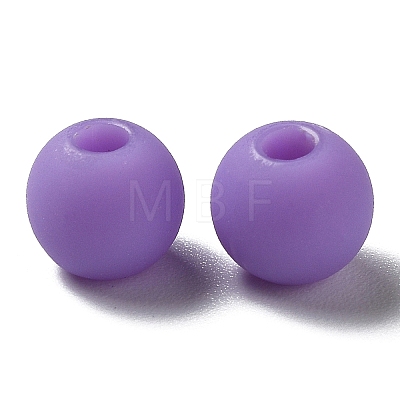 Frosted Opaque Acrylic Beads OACR-P019-01A-04-1