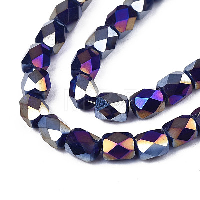 Electroplate Glass Beads Strands X-EGLA-N002-13-A01-1