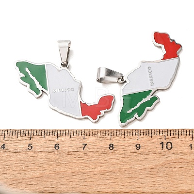 304 Stainless Steel & Enamel Pendants SA-CBA6ECE-01B-P-1