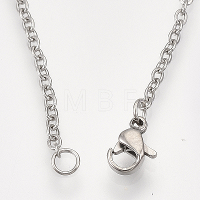 Non-Tarnish 201 Stainless Steel Puppy Pendant Necklaces NJEW-T009-JN046-1-40-1