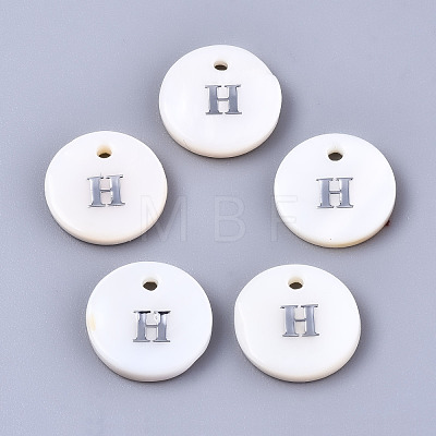 Natural Freshwater Shell Pendants X-SHEL-Q018-01A-H-P-1