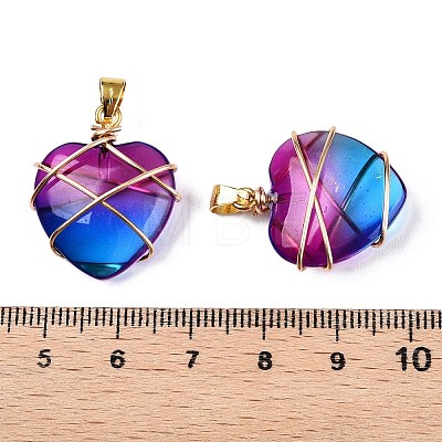 Lampwork Pendants GLAA-T023-05L-1