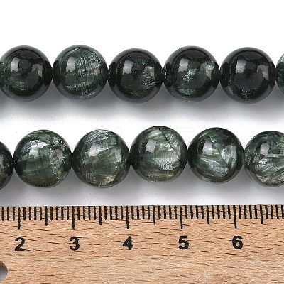 Natural Seraphinite Beads Strands G-C270-O01-11-1