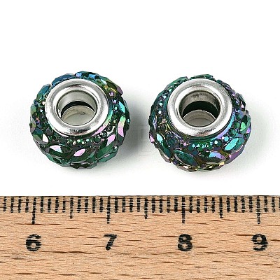 Opaque Resin European Beads RESI-T057-29B-1