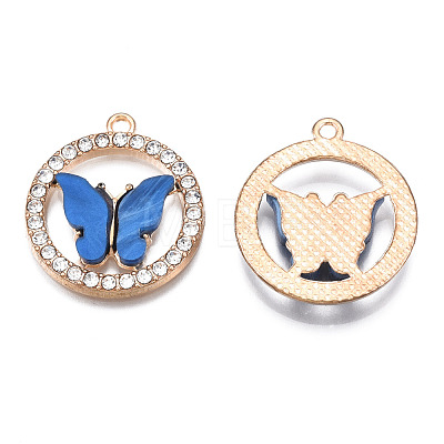 Alloy Rhinestone Pendants PALLOY-S183-001-RS-1