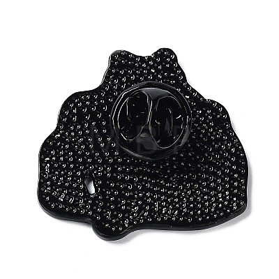 Black Zinc Alloy Brooches JEWB-A018-03A-1