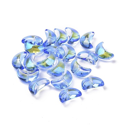 Transparent Electroplate Glass Beads GLAA-F122-01C-1