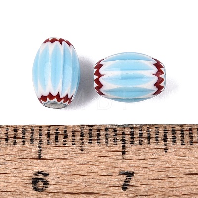 Handmade Millefiori Glass Barrel Beads LS-LA-N002-02D-1