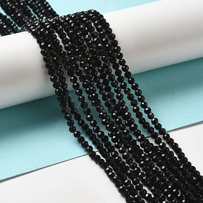 Natural Black Onyx Beads Strands X-G-K020-3mm-30-1