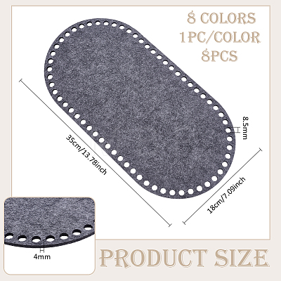 8Pcs 8 Colors Felt Bag Bottoms FIND-PH0038-09-1