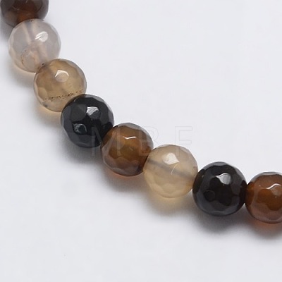 Natural Agate Round Beads Strand G-L084-6mm-04-1