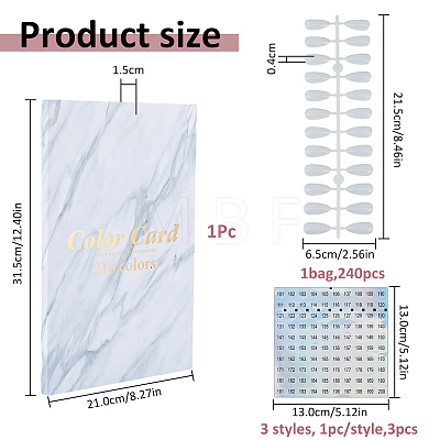Plastic with Paper Nail Tips MRMJ-FH0001-68B-1