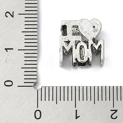 Mother's Day Tibetan Style Alloy European Beads FIND-G113-08AS-06-1