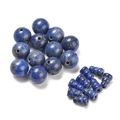 Natural Lapis Lazuli 3 Hole Guru Beads G-R474-008-1
