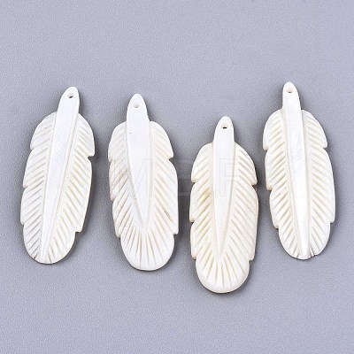 Natural Freshwater Shell Pendants SHEL-R113-11-1