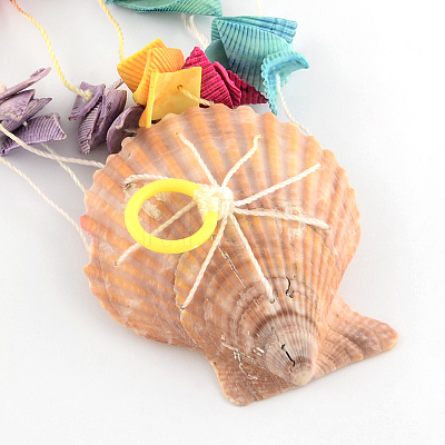Dyed Seashell Aeolian Bells AJEW-Q108-01-1