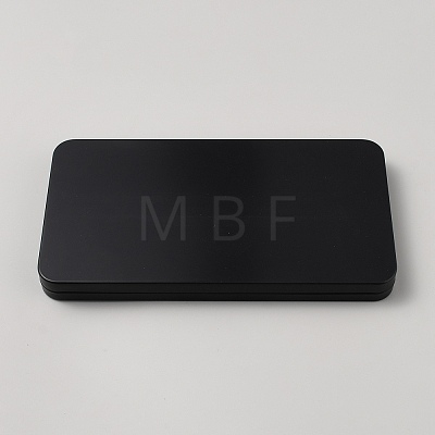 Rectangle Iron Metal Tin Box with Lid CON-WH0086-110-1
