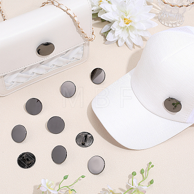 16Pcs Alloy Blank Flat Round Label Tags FIND-PH0062-03B-1