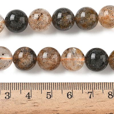 Natural Herkimer Diamond Beads Strands G-Z115-C01-12mm-1