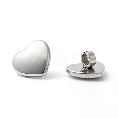 304 Stainless Steel Heart Slide Charms STAS-I024-04-1