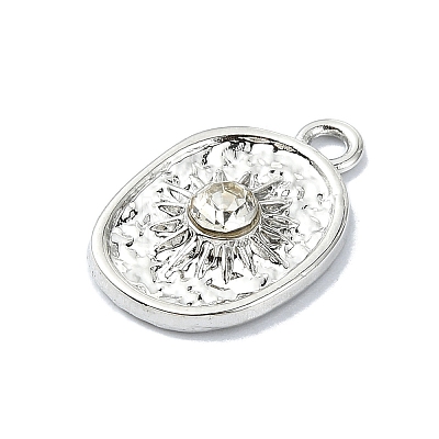 Alloy Clear Rhinestone Pendants PALLOY-S188-09P-01-1