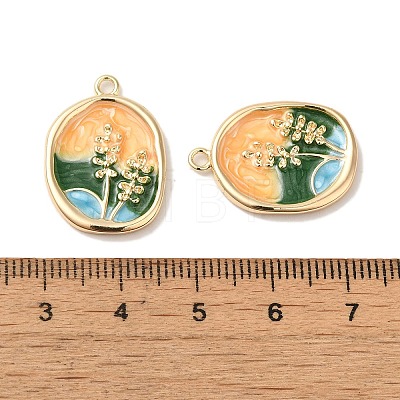 Brass Enamel Pendants X-KK-S368-09G-1