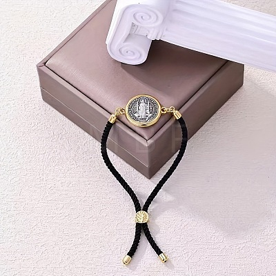Alloy with Nylon Rope Slider Bracelets LS-BJEW-Z156-02G-02-1