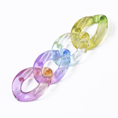 Two Tone Transparent Acrylic Linking Rings OACR-S036-001A-M-1