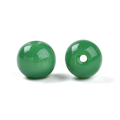 Opaque Solid Color Glass Beads GLAA-N007-8mm-A10-1