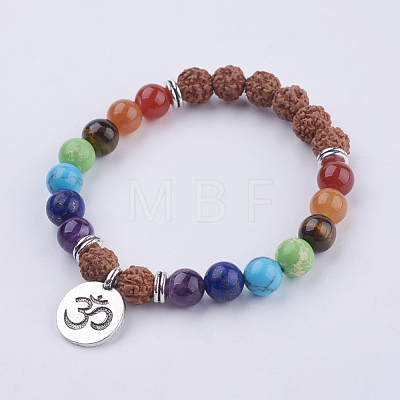Yoga Chakra Jewelry BJEW-L620-01-1