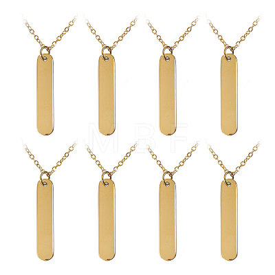 6Pcs 304 Stainless Steel Pendant Necklace NJEW-CA0001-20G-1