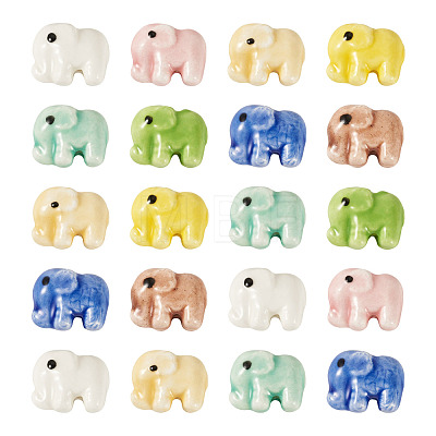 25Pcs Handmade Porcelain Ceramic Beads PORC-TA0001-77-1