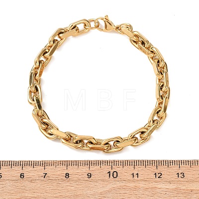 304 Stainless Steel Cable Chain Bracelets for Women Men BJEW-F529-04G-1