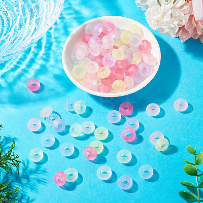 200Pcs Frosted Acrylic Beads FACR-TA0001-12-1