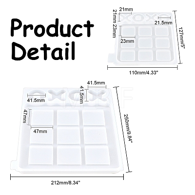 DIY Tic Tac Toe Board Game Silicone Molds Kits DIY-OC0003-55-1
