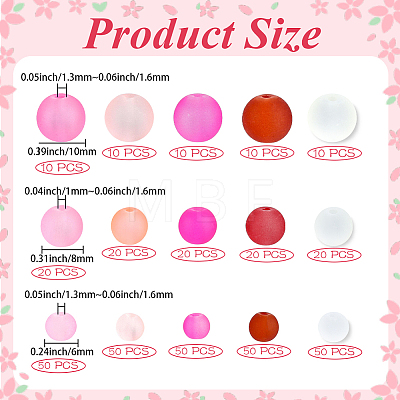 400Pcs 15 Colors Baking Paint Transparent Glass Beads GLAA-PA0001-82B-1