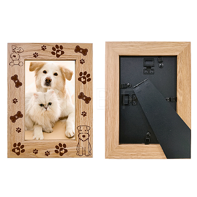 Natural Wood Photo Frames AJEW-WH0292-017-1