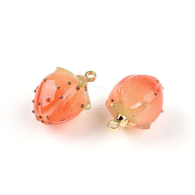 Handmade Flower Epoxy Resin Pendants KY-S163-103E-1
