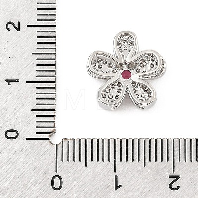 Brass Micro Pave Cubic Zirconia Slide Charms ZIRC-I068-19P-1