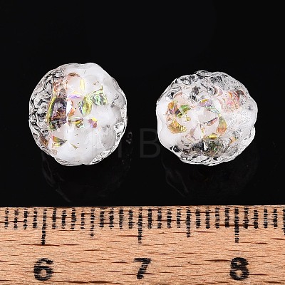 Handmade Foil Glass Beads FOIL-N029-10H-1
