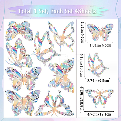 Rainbow Prism Plastic Electrostatic Glass Window Stickers DIY-WH0502-28-1