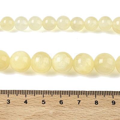 Natural Golden Silk Jade Graduated Round Beaded Necklaces NJEW-F368-02P-1