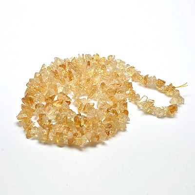 Chip Natural Citrine Beads Strands G-N0134-21-1