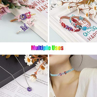 Spray Painted Zinc Alloy Slide Charms ALRI-WH0005-13H-1