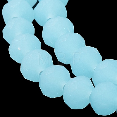 Imitation Jade Solid Color Glass Beads Strands EGLA-A034-J10mm-MD04-1