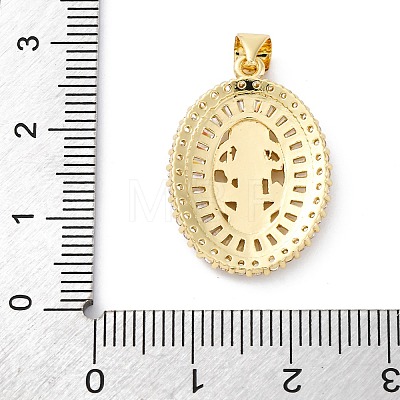 Brass Micro Pave Cubic Zirconia Pendants KK-S510-44G-02-1